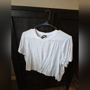 White Exercise Crop Top